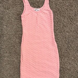 Blush Textured Body Con Dress